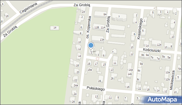 Świebodzin, Osiedle Kopernika Mikołaja, 1, mapa Świebodzin