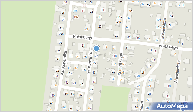 Świebodzin, Osiedle Kopernika Mikołaja, 27, mapa Świebodzin