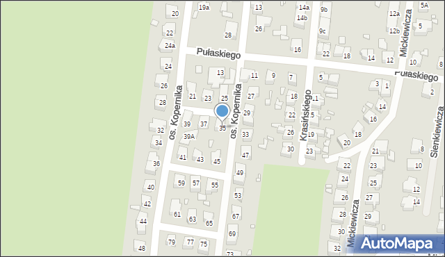 Świebodzin, Osiedle Kopernika Mikołaja, 35, mapa Świebodzin