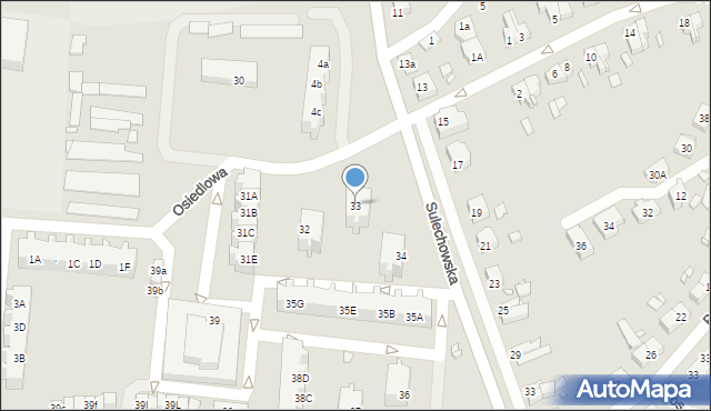 Świebodzin, Osiedle Łużyckie, 33, mapa Świebodzin