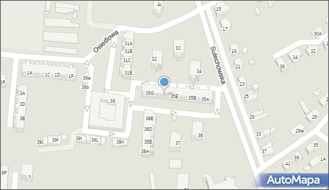 Świebodzin, Osiedle Łużyckie, 35F, mapa Świebodzin