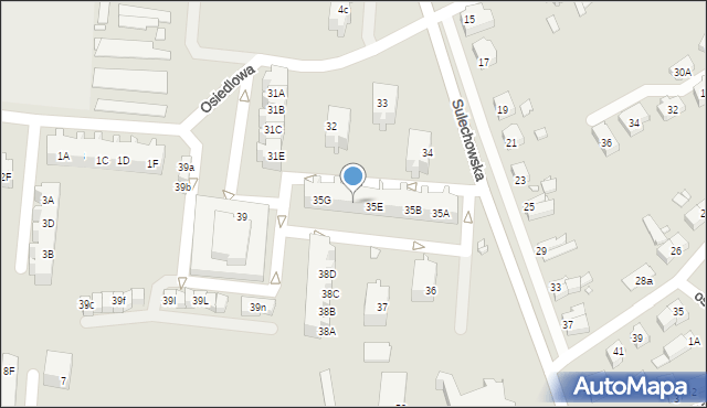 Świebodzin, Osiedle Łużyckie, 35F, mapa Świebodzin