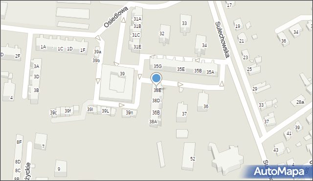 Świebodzin, Osiedle Łużyckie, 38E, mapa Świebodzin