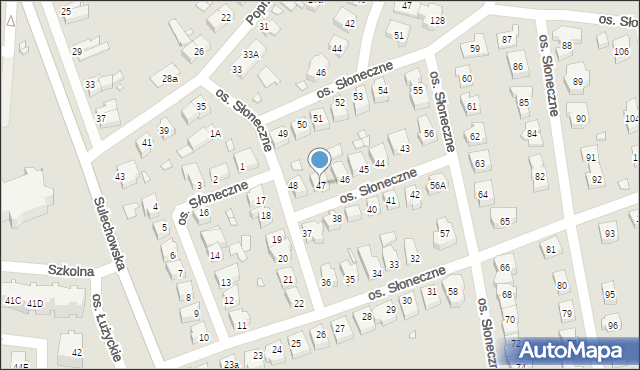Świebodzin, Osiedle Słoneczne, 47, mapa Świebodzin
