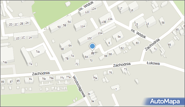 Świebodzin, Osiedle Widok, 8B, mapa Świebodzin