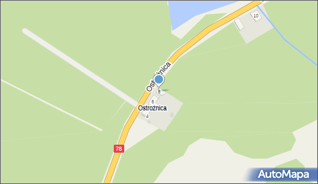 Świerklaniec, Ostrożnica, 8, mapa Świerklaniec