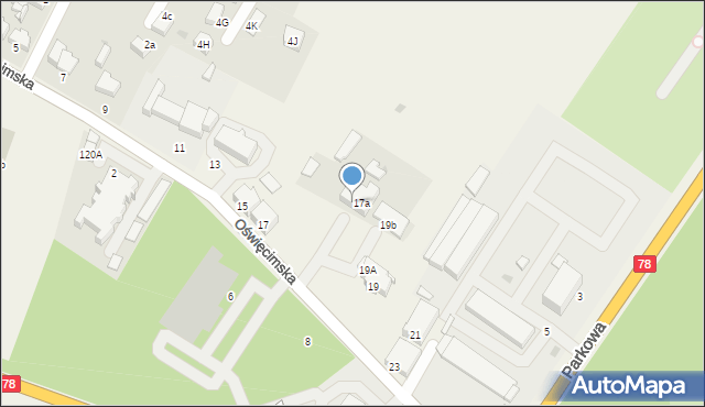 Świerklaniec, Oświęcimska, 19, mapa Świerklaniec