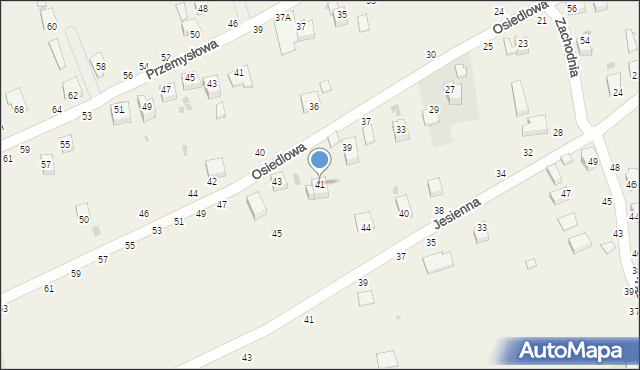 Świnna, Osiedlowa, 41, mapa Świnna