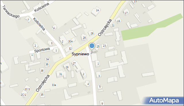 Sypniewo, Ostrołęcka, 27, mapa Sypniewo