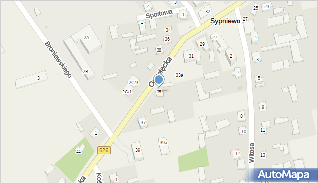 Sypniewo, Ostrołęcka, 35, mapa Sypniewo