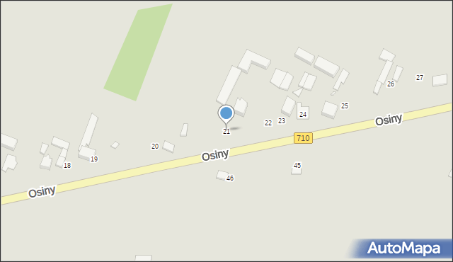 Szadek, Osiny, 21, mapa Szadek