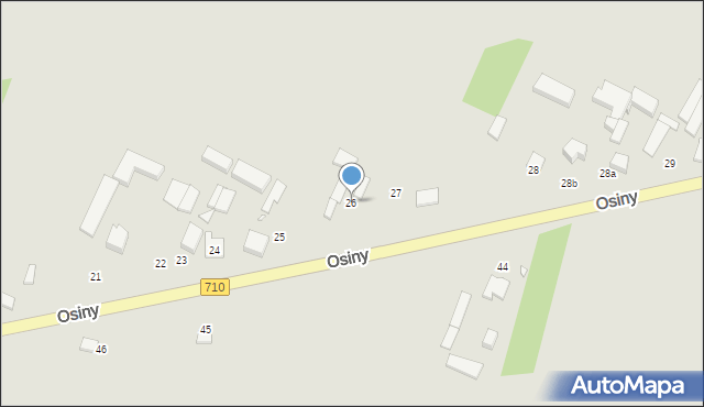 Szadek, Osiny, 26, mapa Szadek