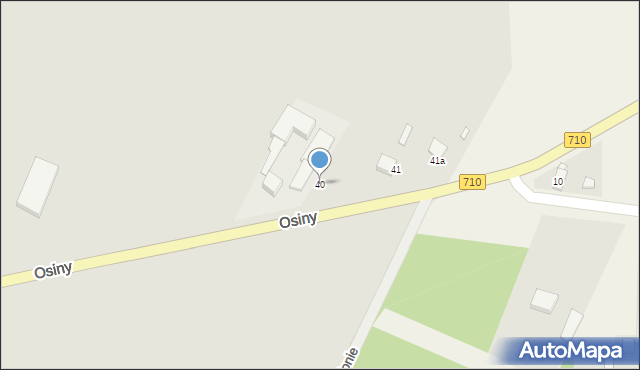 Szadek, Osiny, 40, mapa Szadek