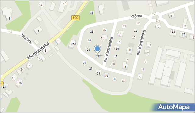 Szamocin, Osiedle Kusztelaka Wacława, ks., 19, mapa Szamocin