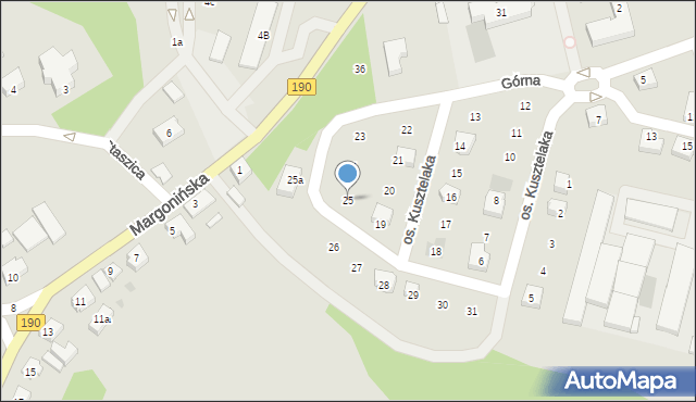 Szamocin, Osiedle Kusztelaka Wacława, ks., 25, mapa Szamocin