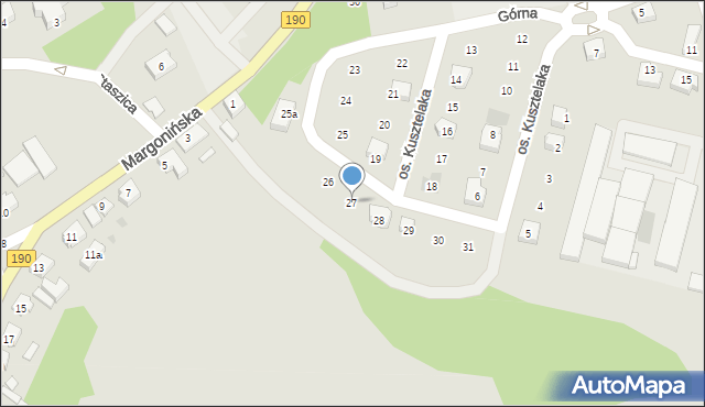 Szamocin, Osiedle Kusztelaka Wacława, ks., 27, mapa Szamocin