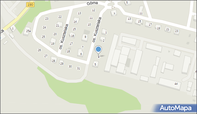 Szamocin, Osiedle Kusztelaka Wacława, ks., 4, mapa Szamocin