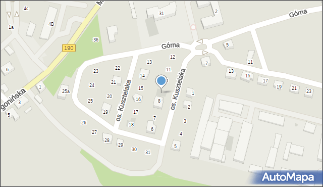 Szamocin, Osiedle Kusztelaka Wacława, ks., 9, mapa Szamocin