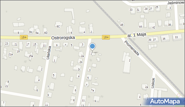 Szamotuły, Ostrorogska, 1, mapa Szamotuły