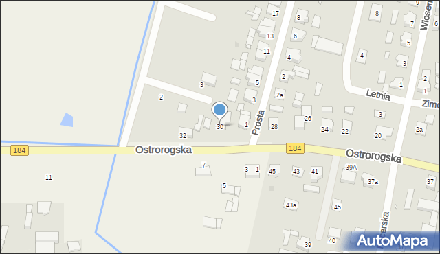 Szamotuły, Ostrorogska, 30, mapa Szamotuły