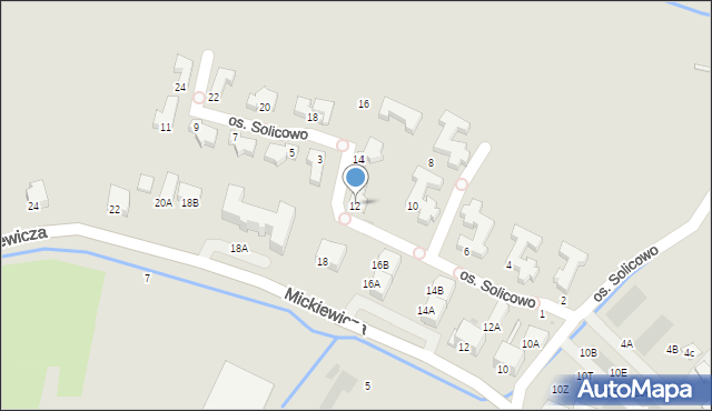 Szczawno-Zdrój, Osiedle Solicowo, 12, mapa Szczawno-Zdrój