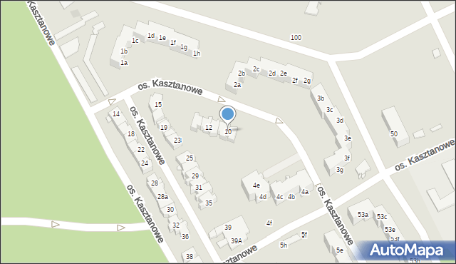 Szczecin, Osiedle Kasztanowe, 10, mapa Szczecina