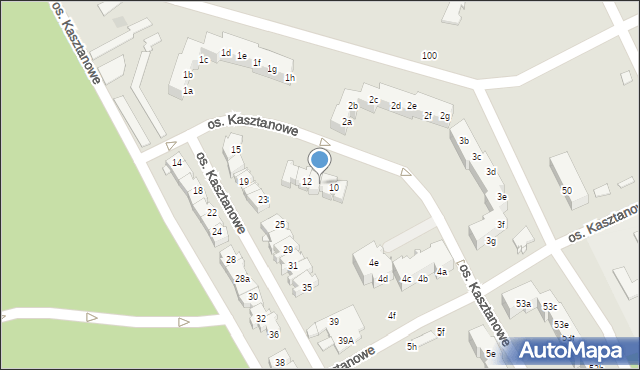 Szczecin, Osiedle Kasztanowe, 11, mapa Szczecina