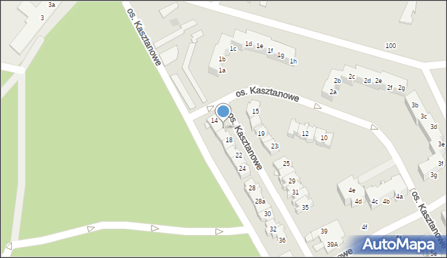 Szczecin, Osiedle Kasztanowe, 16, mapa Szczecina