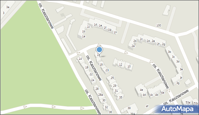 Szczecin, Osiedle Kasztanowe, 17, mapa Szczecina