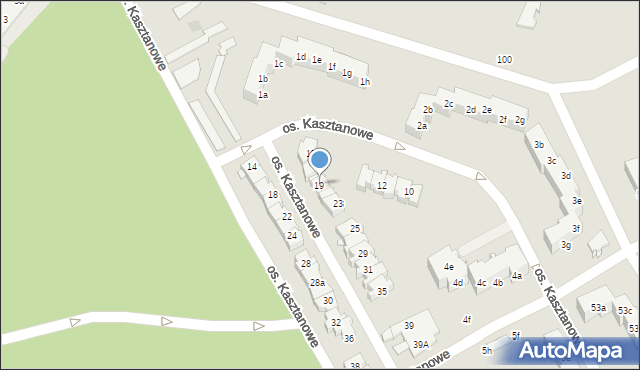 Szczecin, Osiedle Kasztanowe, 19, mapa Szczecina