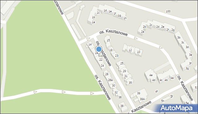 Szczecin, Osiedle Kasztanowe, 20, mapa Szczecina