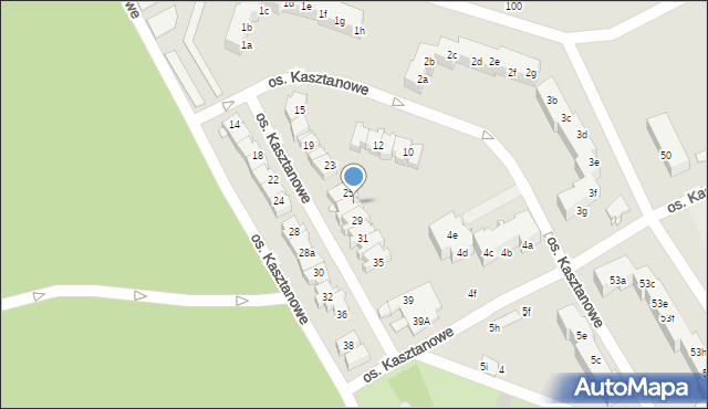 Szczecin, Osiedle Kasztanowe, 27, mapa Szczecina