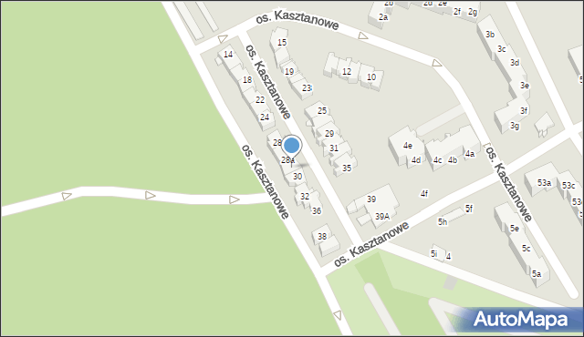 Szczecin, Osiedle Kasztanowe, 28b, mapa Szczecina