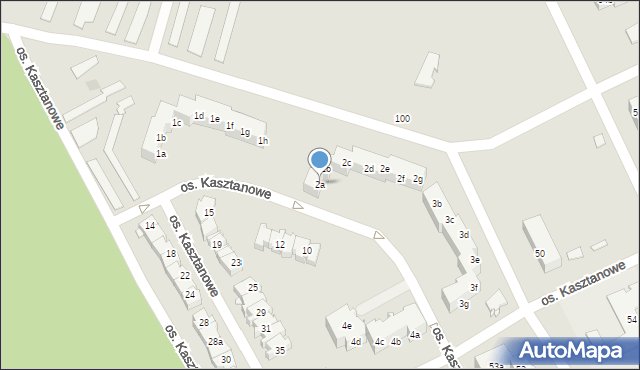 Szczecin, Osiedle Kasztanowe, 2a, mapa Szczecina