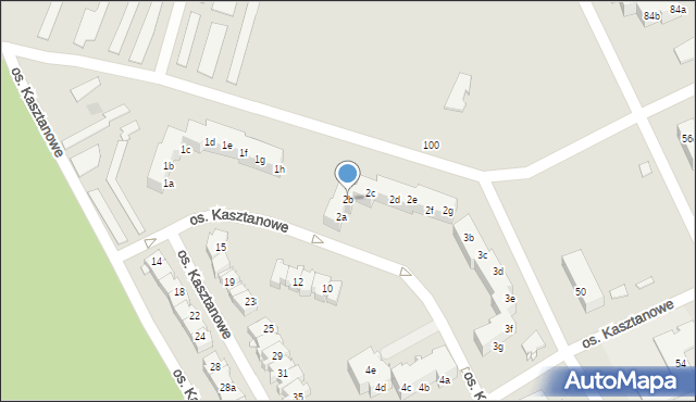 Szczecin, Osiedle Kasztanowe, 2b, mapa Szczecina