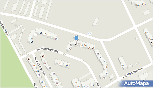 Szczecin, Osiedle Kasztanowe, 2c, mapa Szczecina