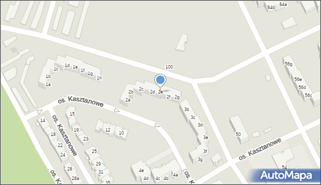 Szczecin, Osiedle Kasztanowe, 2e, mapa Szczecina