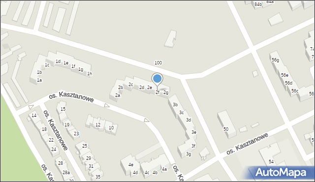 Szczecin, Osiedle Kasztanowe, 2f, mapa Szczecina