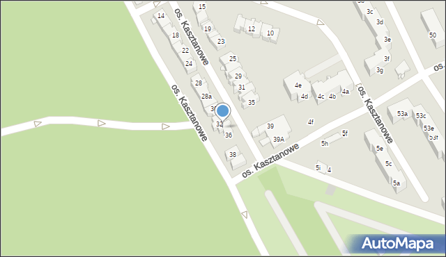 Szczecin, Osiedle Kasztanowe, 34, mapa Szczecina