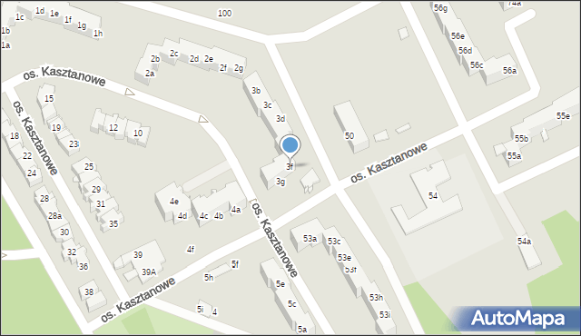 Szczecin, Osiedle Kasztanowe, 3f, mapa Szczecina