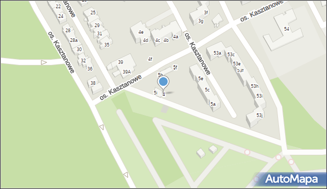 Szczecin, Osiedle Kasztanowe, 4, mapa Szczecina