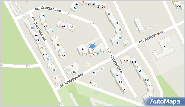 Szczecin, Osiedle Kasztanowe, 4c, mapa Szczecina