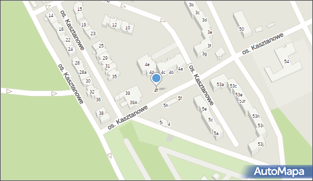 Szczecin, Osiedle Kasztanowe, 4f, mapa Szczecina