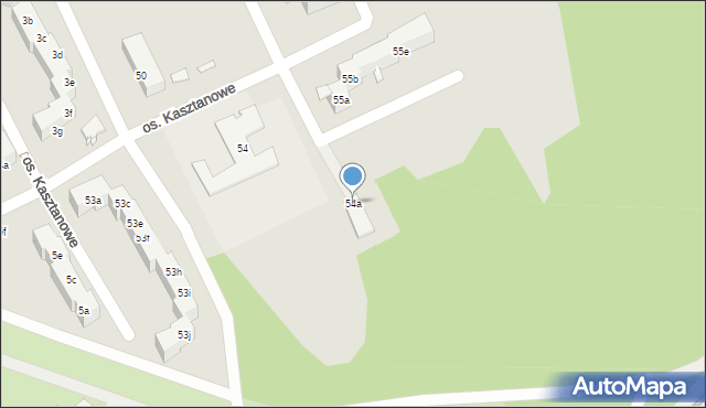 Szczecin, Osiedle Kasztanowe, 54a, mapa Szczecina