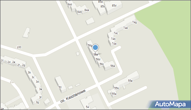 Szczecin, Osiedle Kasztanowe, 56e, mapa Szczecina