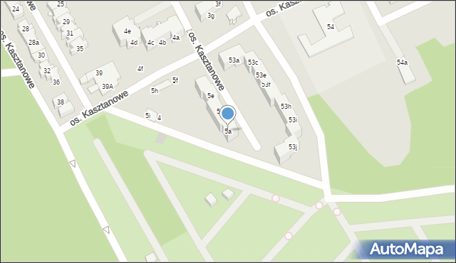 Szczecin, Osiedle Kasztanowe, 5a, mapa Szczecina