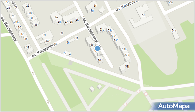 Szczecin, Osiedle Kasztanowe, 5b, mapa Szczecina