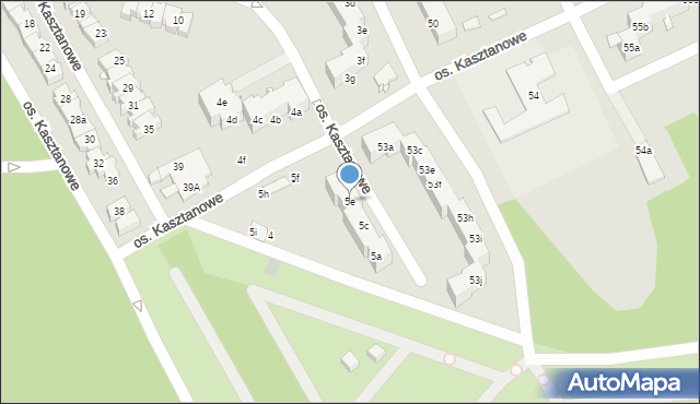 Szczecin, Osiedle Kasztanowe, 5e, mapa Szczecina