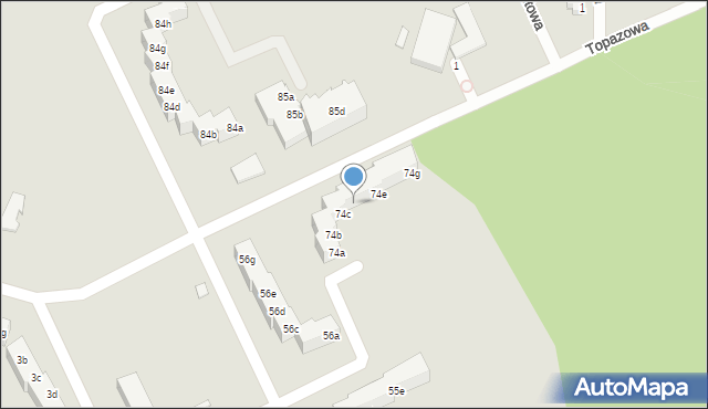 Szczecin, Osiedle Kasztanowe, 74d, mapa Szczecina