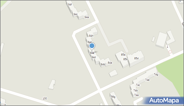 Szczecin, Osiedle Kasztanowe, 84e, mapa Szczecina